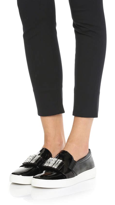 schwarze sneaker michael kors|Michael Kors black slip on.